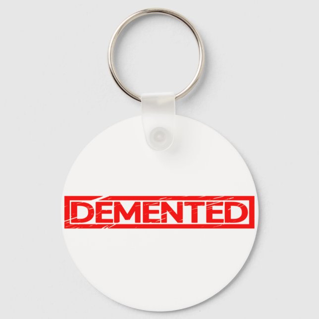 Demented Stamp Keychain (Front)