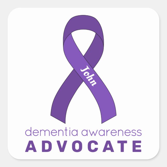 Dementia Advocate White Square Sticker (Front)