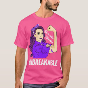 Dementia Awareness Mental Cognitive Warrior Unbrea T-Shirt