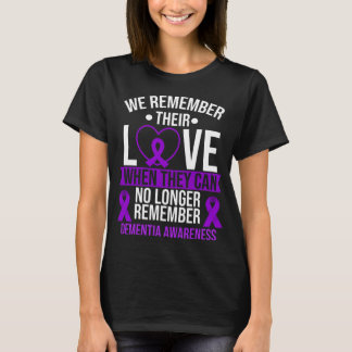Dementia Awareness Remember Love Ribbon Alzheimers T-Shirt