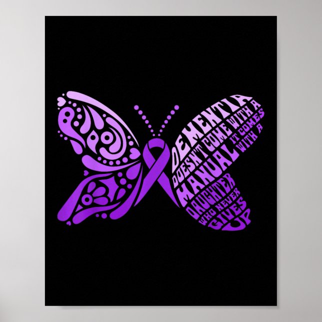 Dementia Doesnt Come With A Manual Heimers Awarene Poster (Front)