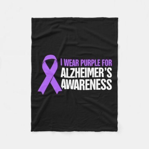 Dementia Heimer Disease Awareness 3  Fleece Blanket
