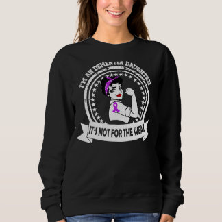 Dementia I'm An Dementia Daughter Purple Ribbon Sweatshirt