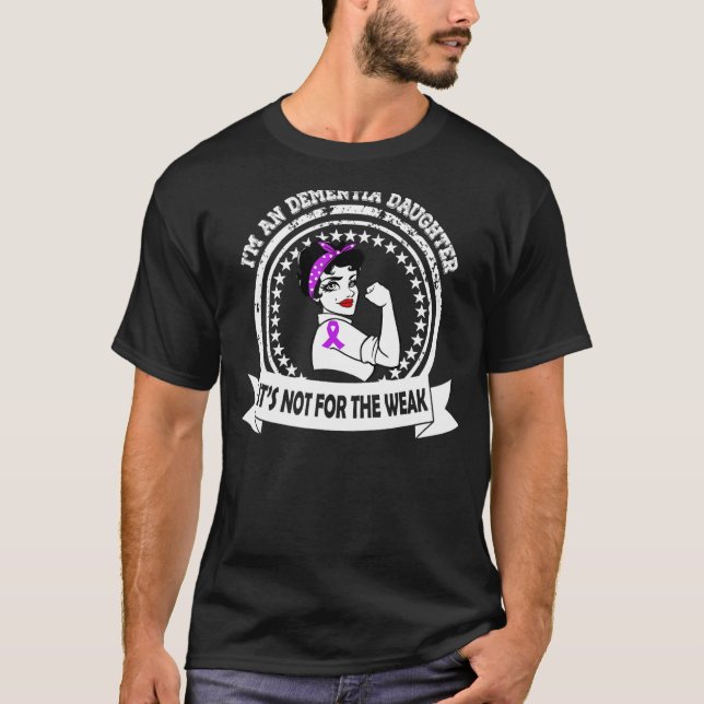 Dementia  I'm An Dementia Daughter Purple Ribbon T-Shirt (Front)