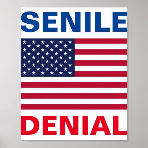 Dementia Joe Biden Senile Denial Poster