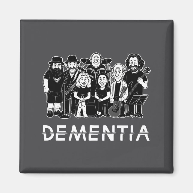 Dementia New Black  Magnet (Front)