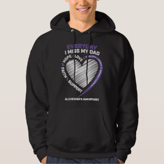 Dementia Products Purple In Memory Dad Alzheimers Hoodie