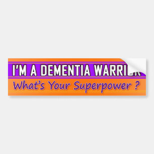 Dementia Warrior Orange Bumper Sticker