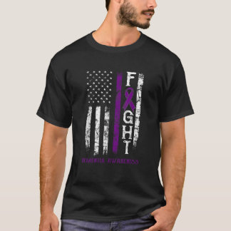 Dementia Warrior US Flag T-Shirt