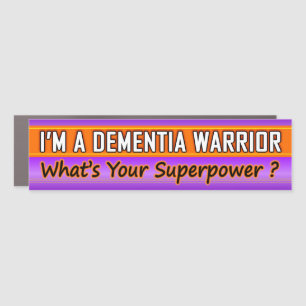 Dementia Warriors Superpower Purple Bumper Magnet