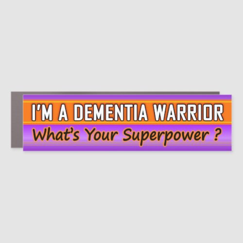 Dementia Warriors Superpower Purple Bumper Magnet