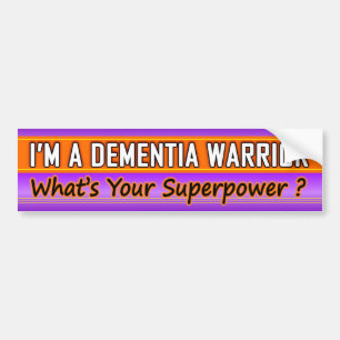 Dementia Warriors Superpower Purple Bumper Sticker