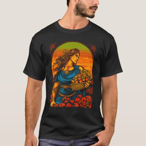 Demeter Greek Mythology Goddess Harvester T_Shirt