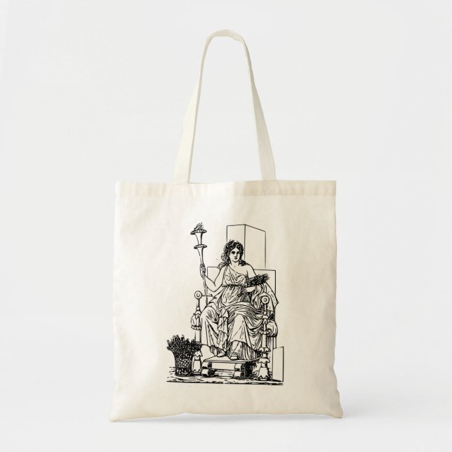 demeter, poseidon, zeus, athena, hermes, ares tote bag (Front)