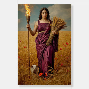 Demeter’s Autumn Vigil – A Sorrowful Portrait Foam Board