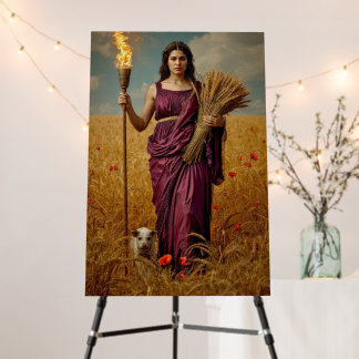 Demeter’s Autumn Vigil – A Sorrowful Portrait Foam Board