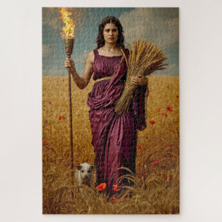 Demeter’s Autumn Vigil – A Sorrowful Portrait Jigsaw Puzzle