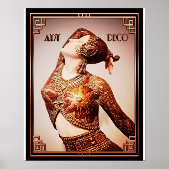 Demetre Chiparus Art Deco Flapper Sculpture Poster (Front)
