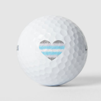 Demi-boy Heart Golf Balls
