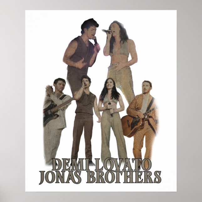 Demi Lovato Jonas Brothers vintage Poster (Front)