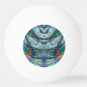 DEMI ~ PASTEL Fractal ~ One Star Ping Pong Ball ~