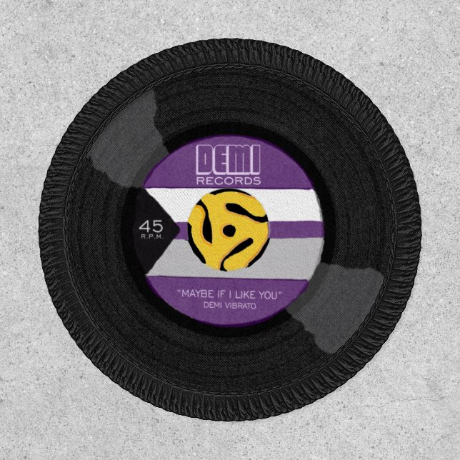 Demi Records Demisexual Pride Vinyl LGBTQ Patch (Front)
