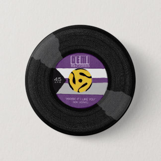 Demi Records Demisexual Pride Vinyl LGBTQ Pin