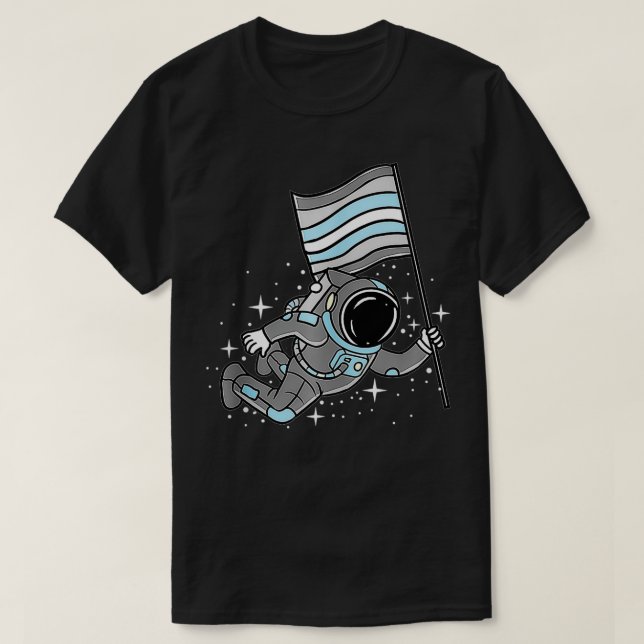 Demiboy Astronaut Demiboy Pride  T-Shirt (Design Front)