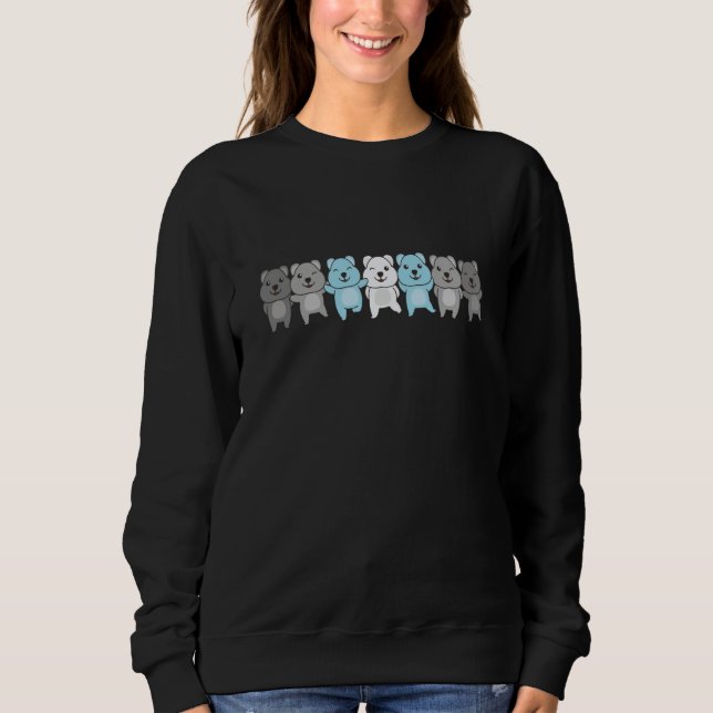 Demiboy Flag Gay Pride Month Lgbtq Demiboy Quokka Sweatshirt (Front)