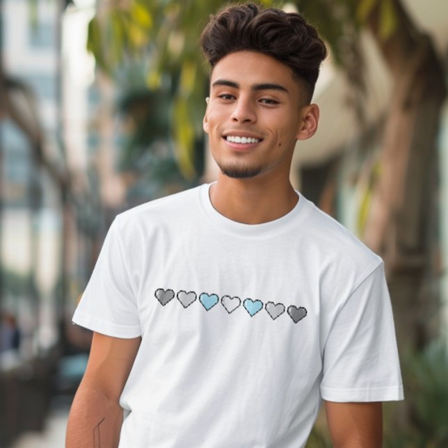 Demiboy Flag Pixel Heart T-Shirt (Creator Uploaded)