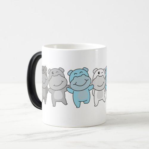 Demiboy Flag Pride Lgbtq Cute Hippo Magic Mug