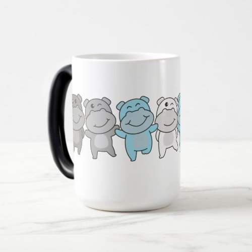 Demiboy Flag Pride Lgbtq Cute Hippo Magic Mug
