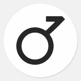 Demiboy Gender Symbol Classic Round Sticker
