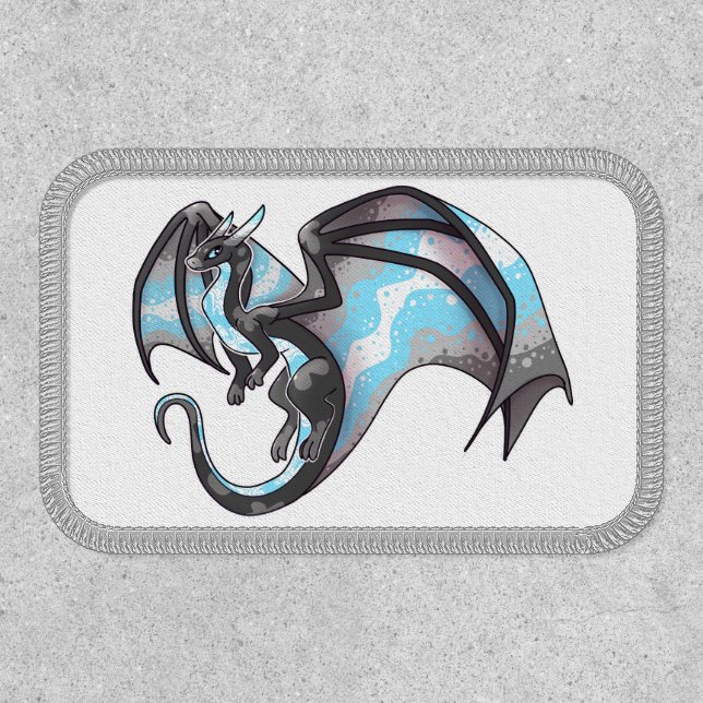 Demiboy Pride Dragon Patch (Front)