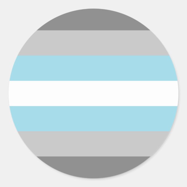 Demiboy Pride Flag Classic Round Sticker (Front)