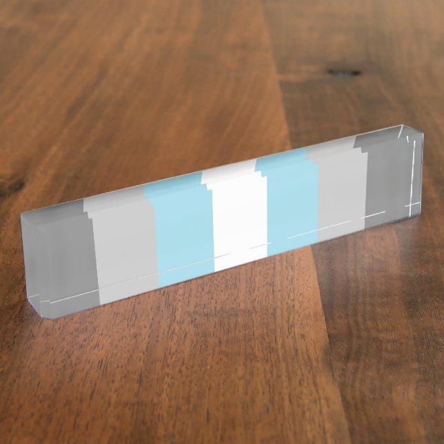 Demiboy Pride Flag Desk Name Plate (Side)