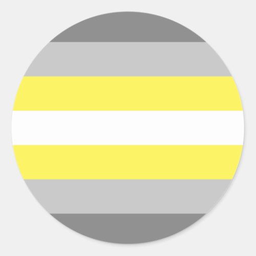 Demigender Pride Flag Classic Round Sticker