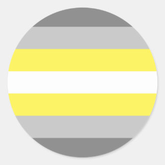 Demigender Pride Flag Classic Round Sticker
