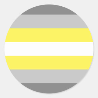 Demigender Pride Flag Classic Round Sticker
