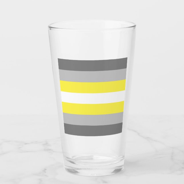 Demigender Pride Flag Glass (Front)