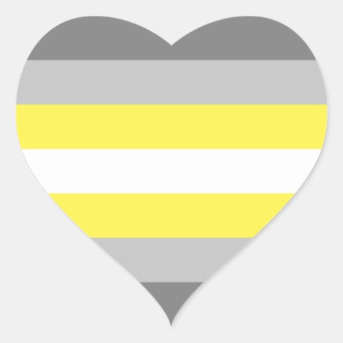 Demigender Pride Flag Heart Sticker