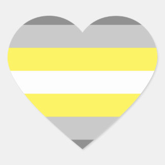 Demigender Pride Flag Heart Sticker