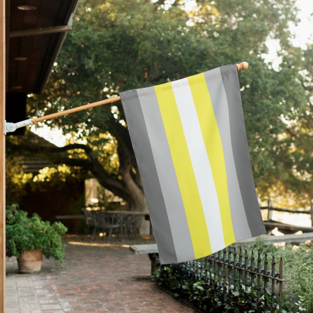 Demigender Pride House Flag (In SItu)