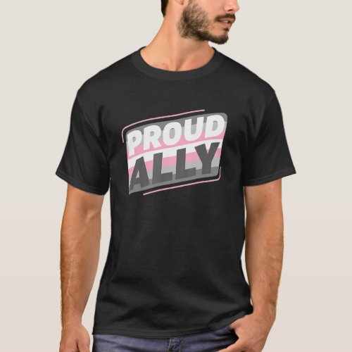 Demigirl Demisexual Proud Ally Lgbt Demigirl Flag T_Shirt