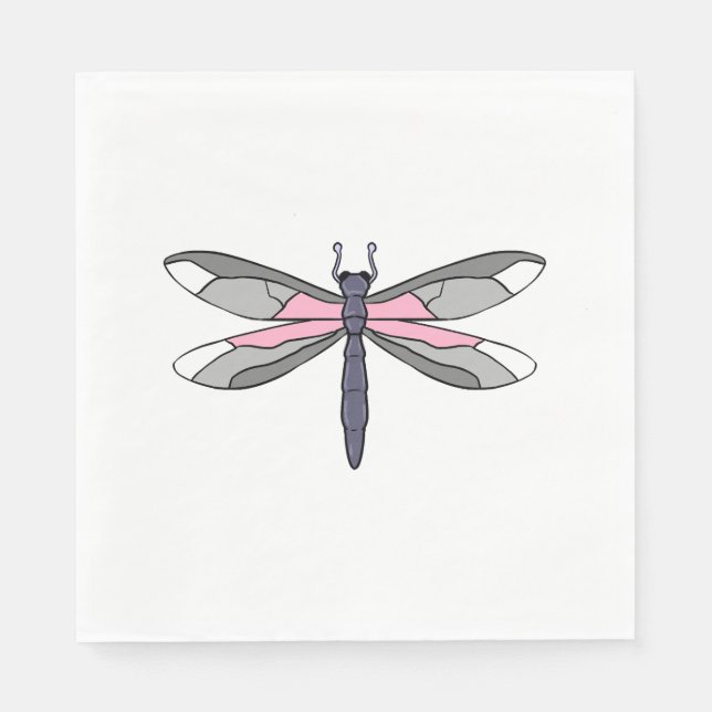 Demigirl Dragonfly Demigirl Pride Napkins (Front)