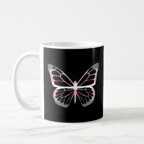 Demigirl Flag Butterfly Wing LGBT Demigirl Pride D Coffee Mug