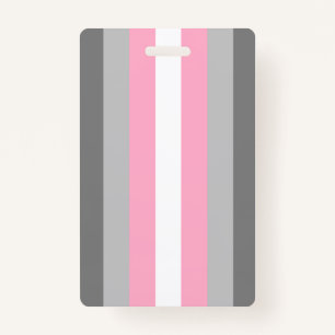 DemiGirl flag ID Badge