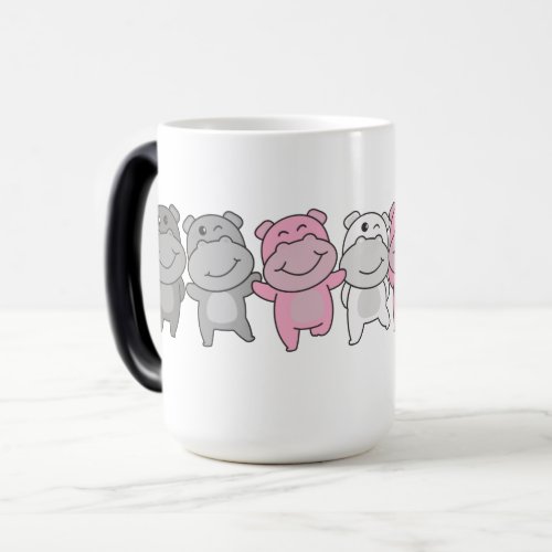 Demigirl Flag Pride Lgbtq Cute Hippo Magic Mug