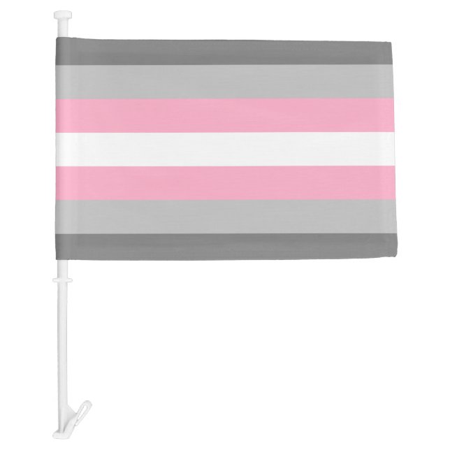 Demigirl Pride Car Flag (Front)