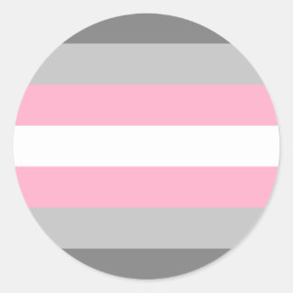 Demigirl Pride Flag Classic Round Sticker